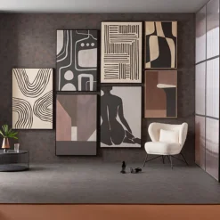 Abstract schilderij zwart wit - Kare Design Artistic Blacky