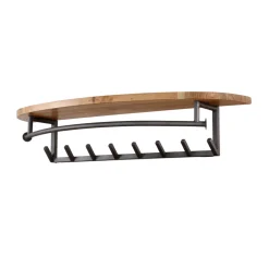 Afgeronde kapstok met houten plank - Santa Round 8