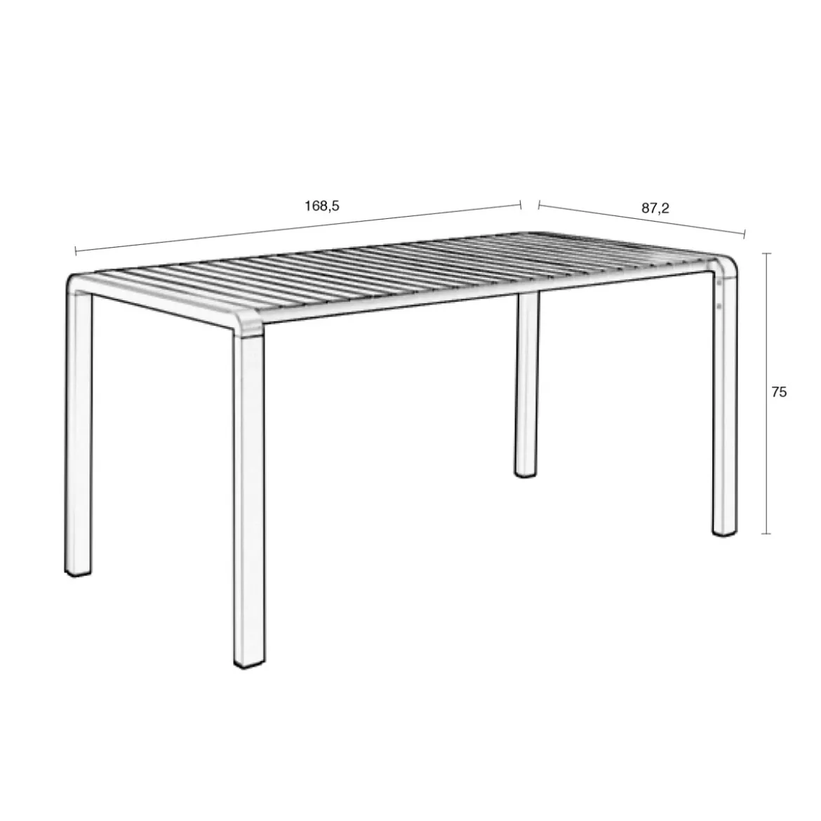 Aluminium design tuintafel - Zuiver Vondel