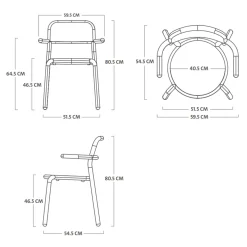 Aluminium tuinstoel met armleuningen - Fatboy Toni Armhair