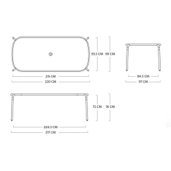 Aluminium tuintafel - Fatboy Toni Tablo