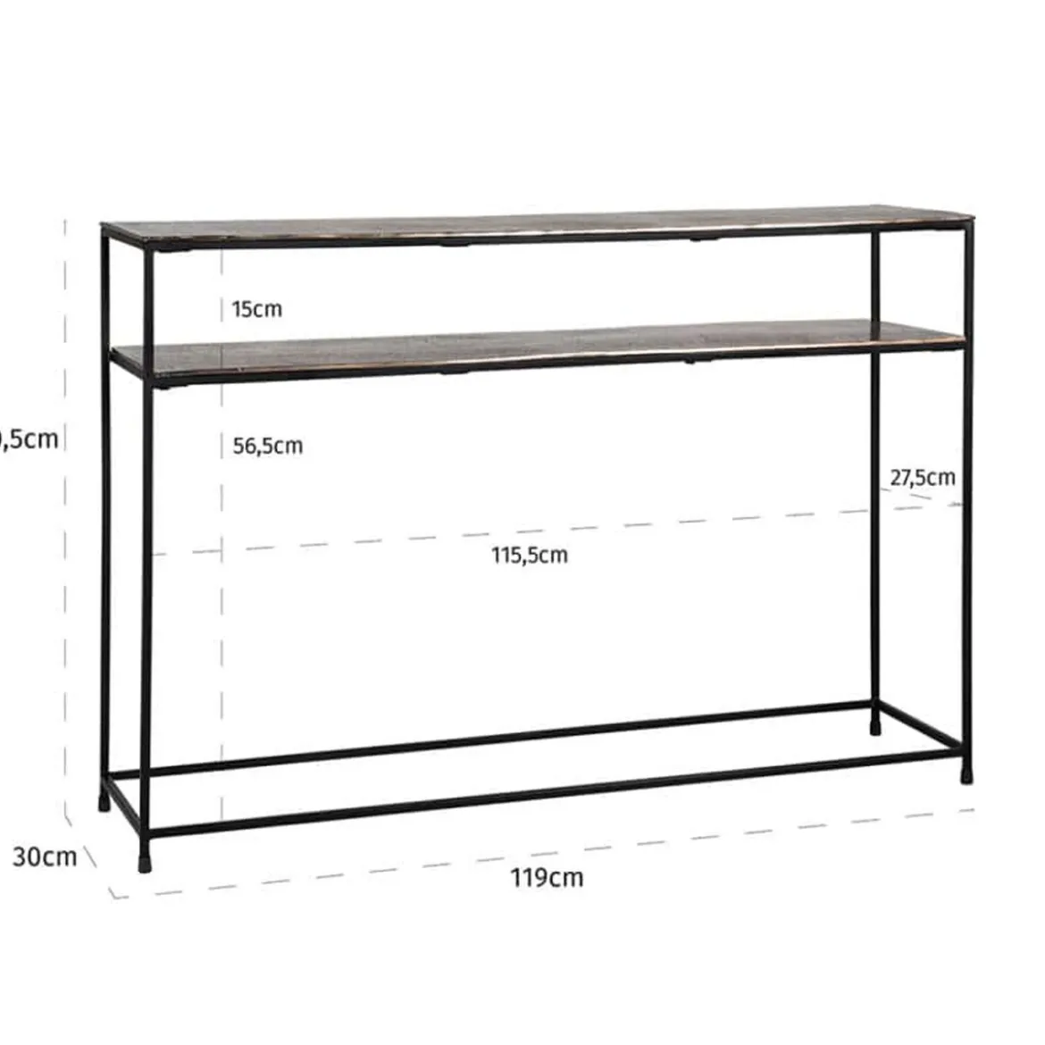 Aluminium wandtafel met plank - Richmond Interiors Chandon