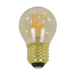 Amberkleurige LED filament bol - Santa Rustiek G45