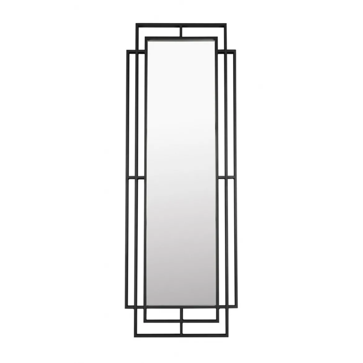 Art Deco spiegel zwart metaal - Dutchbone Ramsey