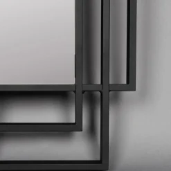Art Deco spiegel zwart metaal - Dutchbone Ramsey