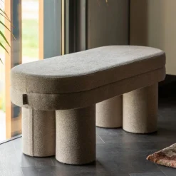 Bankje boucle stof - Dutchbone Fern