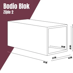 Banktafel met opbergruimte - Bodio Blok