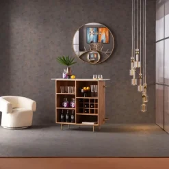 Barmeubel mangohout met marmer - Kare Design Grace