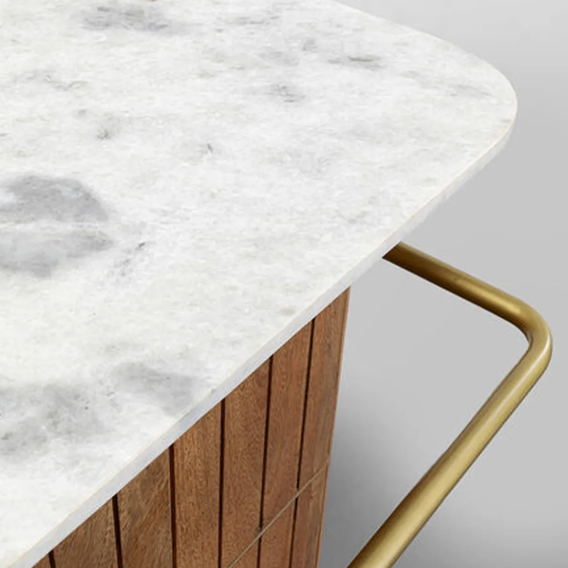 Barmeubel mangohout met marmer - Kare Design Grace