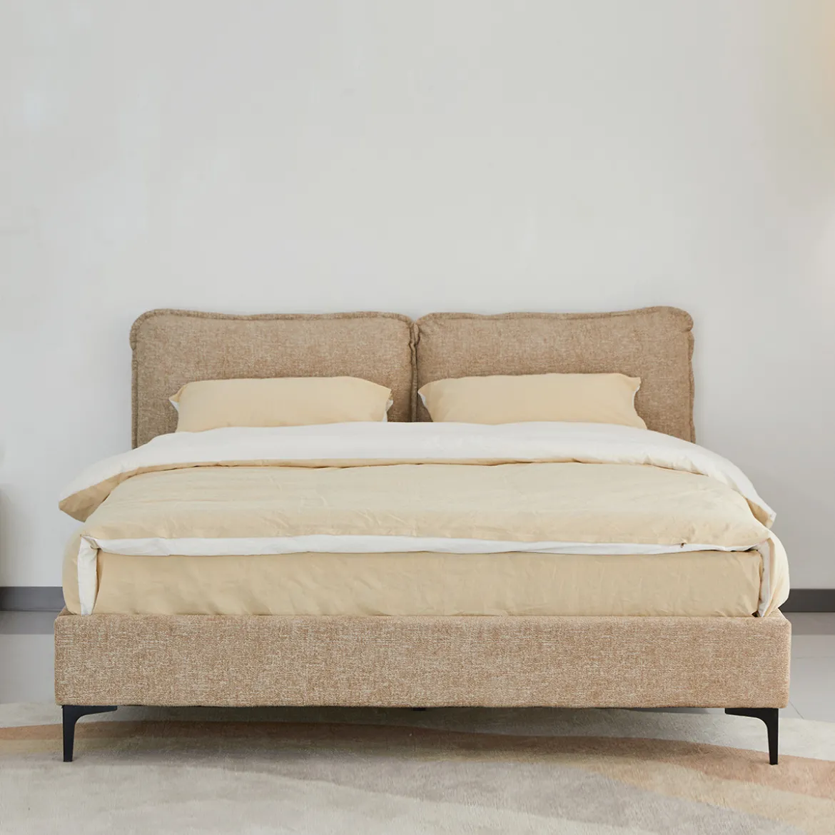 Bedframe beige stof - Bodio Detroit