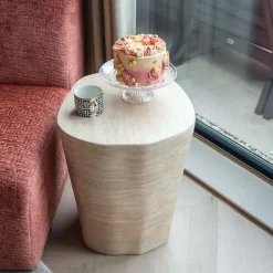 Beige bijzettafel travertin - Richmond Interiors Fictus