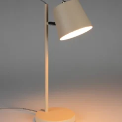 Beige bureaulamp van metaal - Zuiver Buckle
