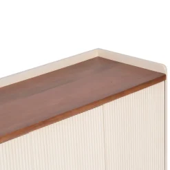 Beige dressoir met ribbels - Bodio Kaze
