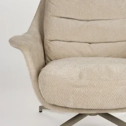 Beige fauteuil draaibaar - Zuiver Philly