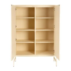 Beige opbergkast hout met patroon - Zuiver Faces