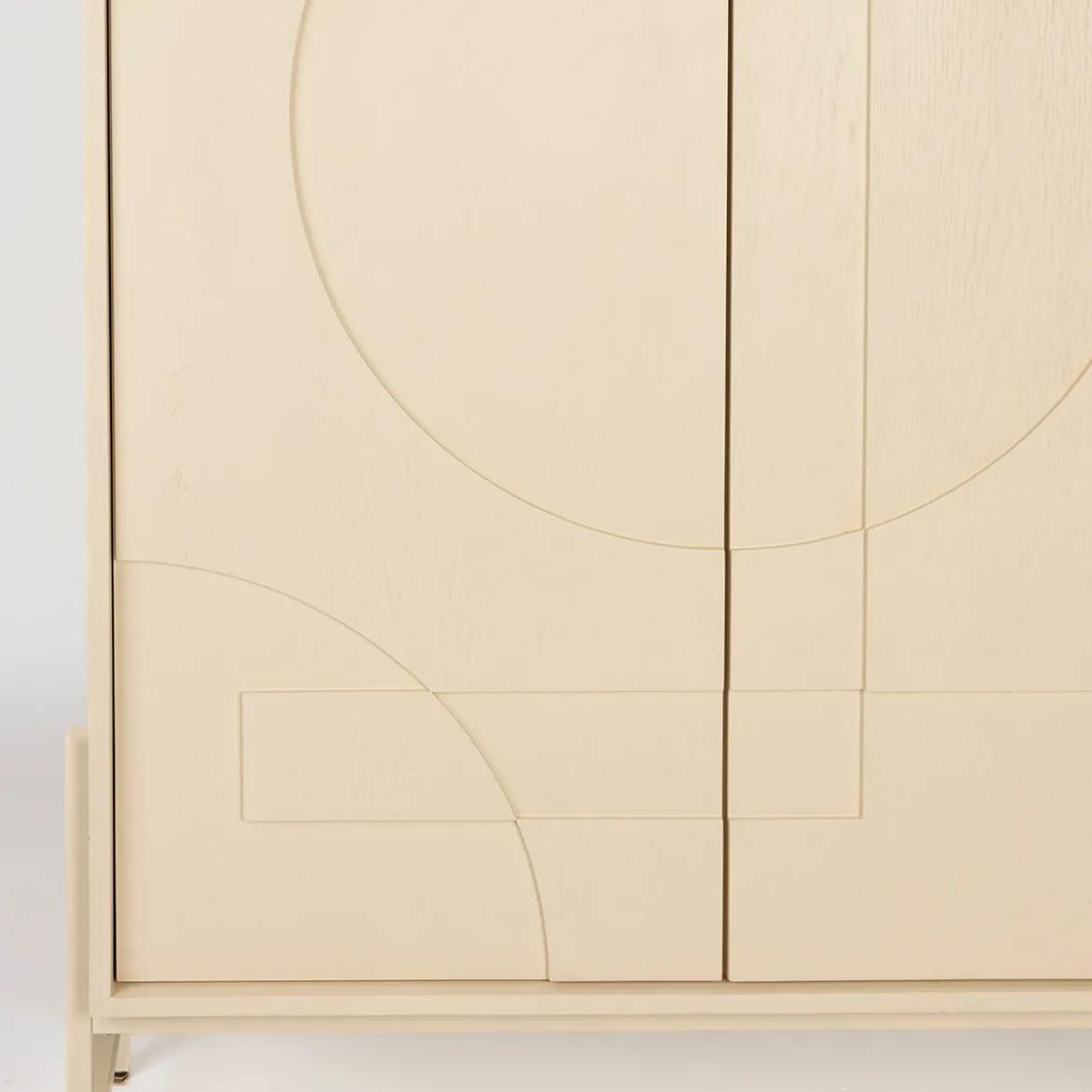 Beige opbergkast hout met patroon - Zuiver Faces