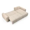 Beige slaapbank met chaise longue - Bodio Wavy