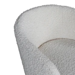 Beige teddy fauteuil zwarte poten - Lavis Fluffy