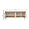 Beige TV meubel met ribbels - Bodio Kaze