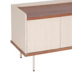 Beige TV meubel met ribbels - Bodio Kaze