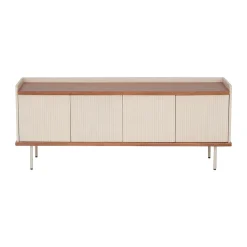 Beige TV meubel met ribbels - Bodio Kaze