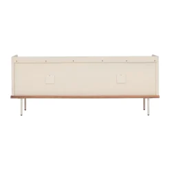 Beige TV meubel met ribbels - Bodio Kaze