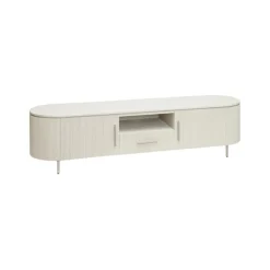 Beige tv-meubel met ribbels - Tower Living Corbetta