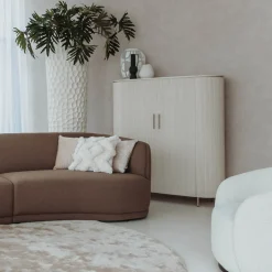 Beige wandkast met ribbels - Tower Living Corbetta