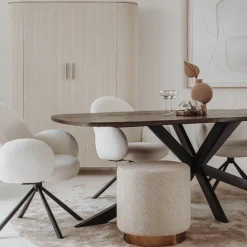 Beige wandkast met ribbels - Tower Living Corbetta