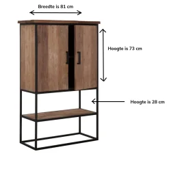 Bergkast teakhout Small - DTP Home Timeless Beam