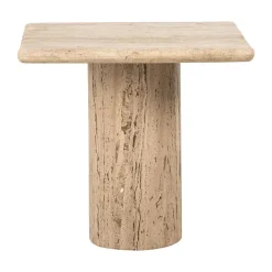 Bijzettafel beige travertin marmer - Richmond Interiors Hampton
