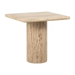 Bijzettafel beige travertin marmer - Richmond Interiors Hampton