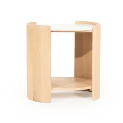 Bijzettafel eiken met wit marmer - Eleonora Don