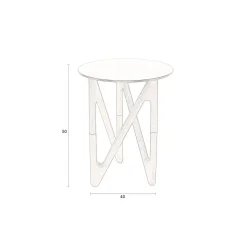 Bijzettafel hout en glas - Dutchbone Naia