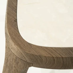 Bijzettafel hout met marmer - Eleonora Fred