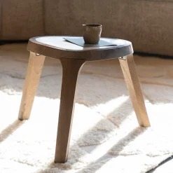 Bijzettafel hout met marmer - Eleonora Fred