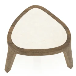 Bijzettafel hout met marmer - Eleonora Fred