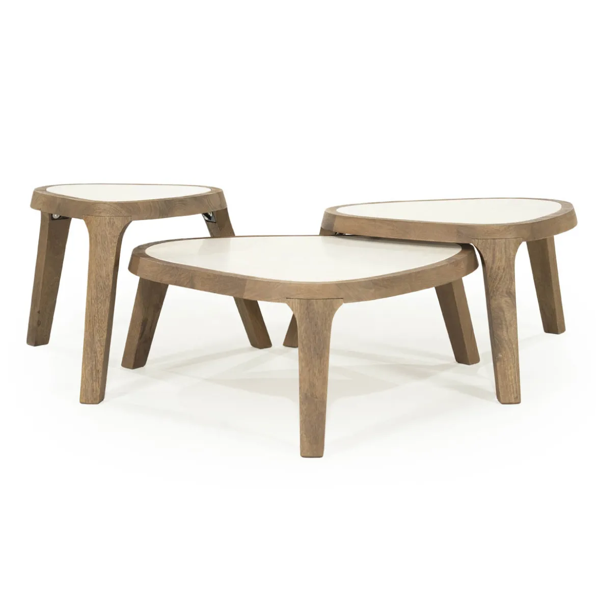 Bijzettafel hout met marmer - Eleonora Fred