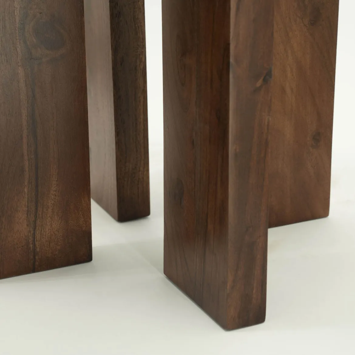 Bijzettafel hout met tegeltjes - By-Boo TiledUp