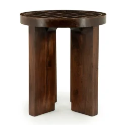 Bijzettafel hout met tegeltjes - By-Boo TiledUp