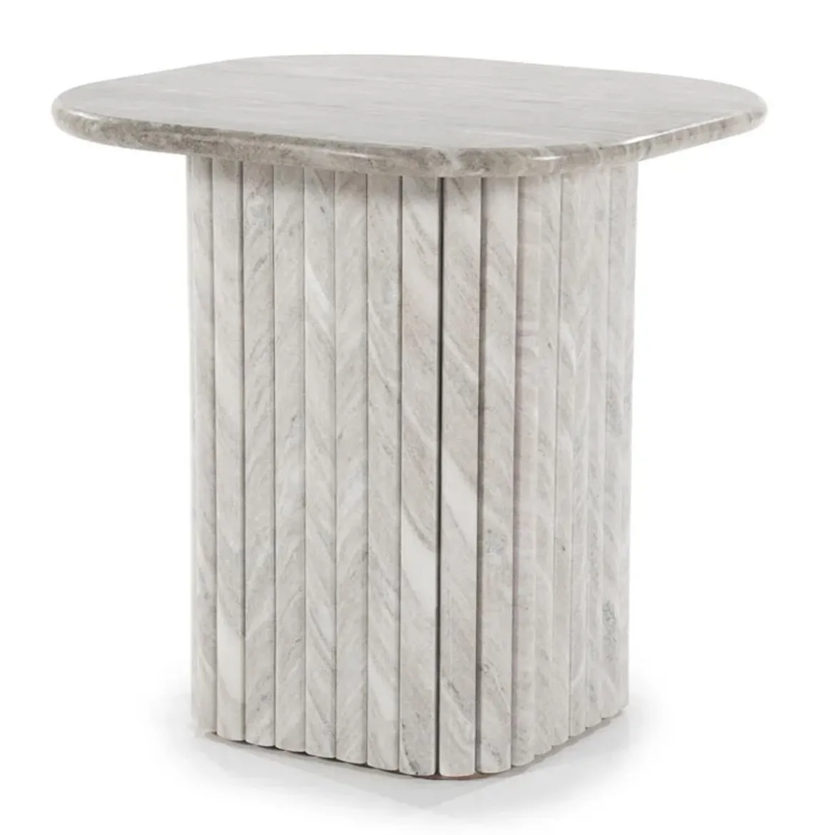Bijzettafel marmer latjes - By-Boo Dorique