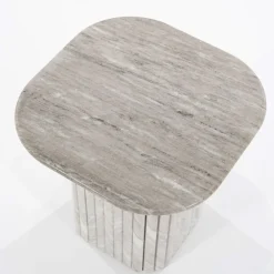 Bijzettafel marmer latjes - By-Boo Dorique