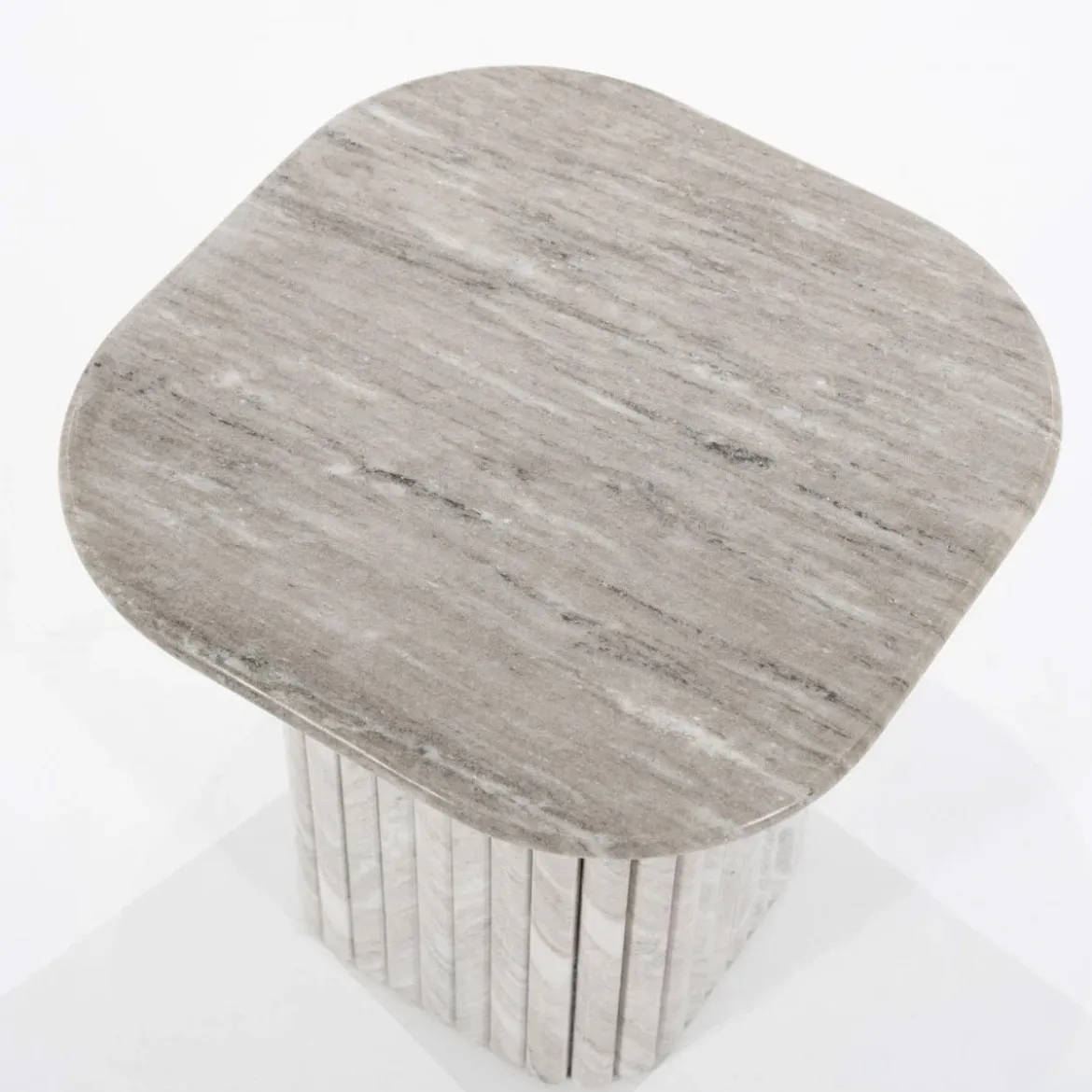 Bijzettafel marmer latjes - By-Boo Dorique