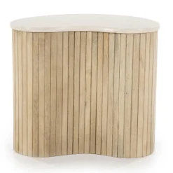 Bijzettafel met beige marmer blad - Eleonora Kira