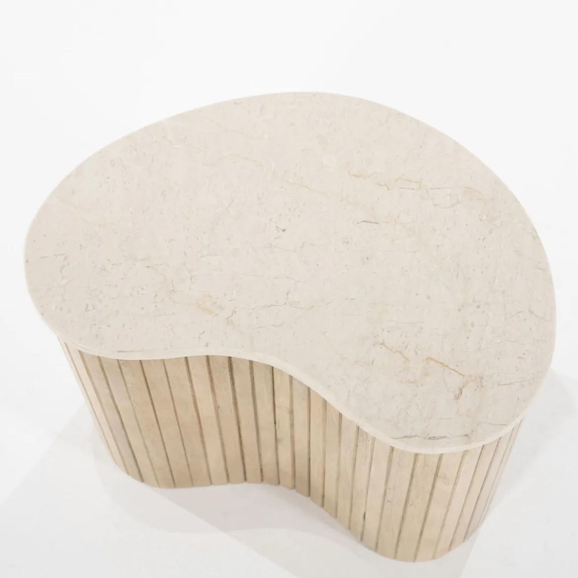 Bijzettafel met beige marmer blad - Eleonora Kira