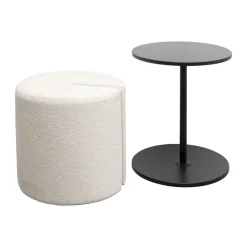 Bijzettafel met ronde poef - Kare Design Better Together