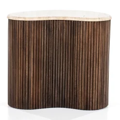 Bijzettafel met travertin blad - Eleonora Mari