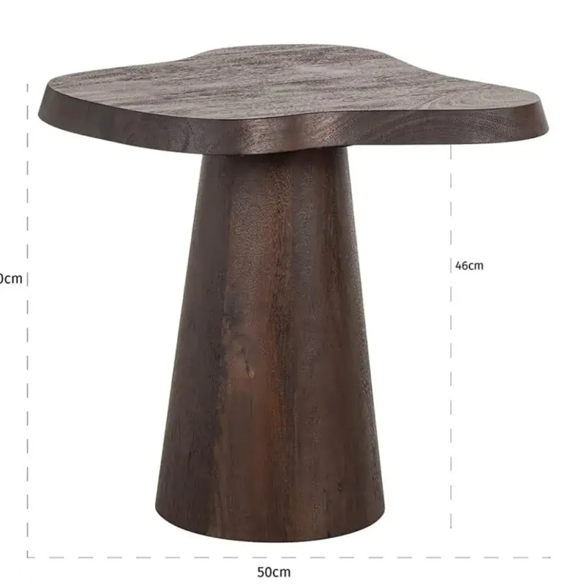 Bijzettafel organisch donker hout - Richmond Interiors Odile