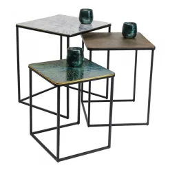 Bijzettafelset metaal - Kare Design Ray