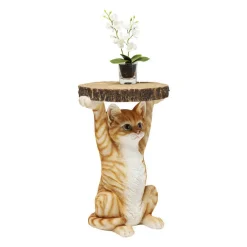 Bijzettafeltje oranje kat - Kare Design Animal